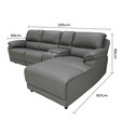 Half Leather L Shape Sofa REC1057L
